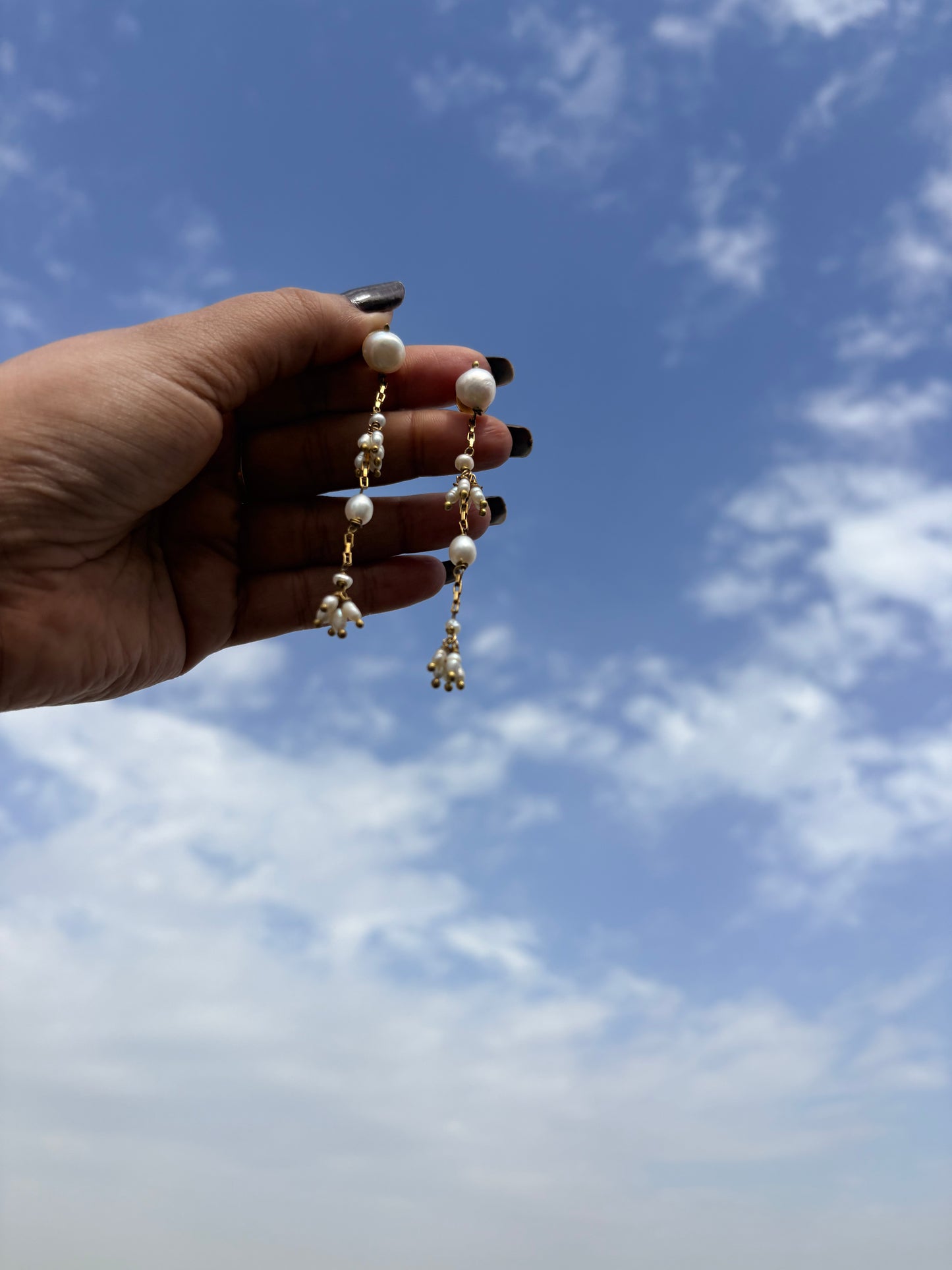 Pearl Cascade Drop Earrings
