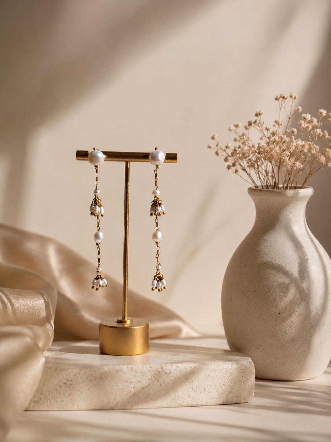 Pearl Cascade Drop Earrings