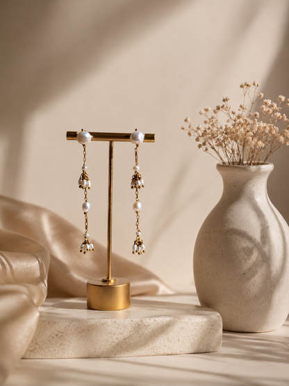 Pearl Cascade Drop Earrings